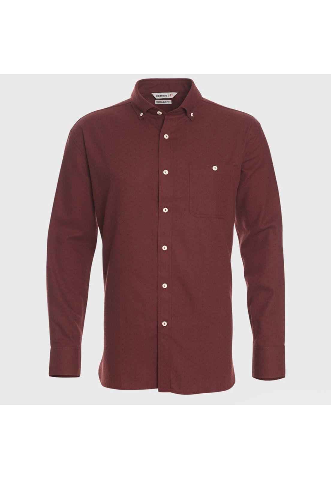 Camisa Manga Larga Franela Regular Fit Estampada-0