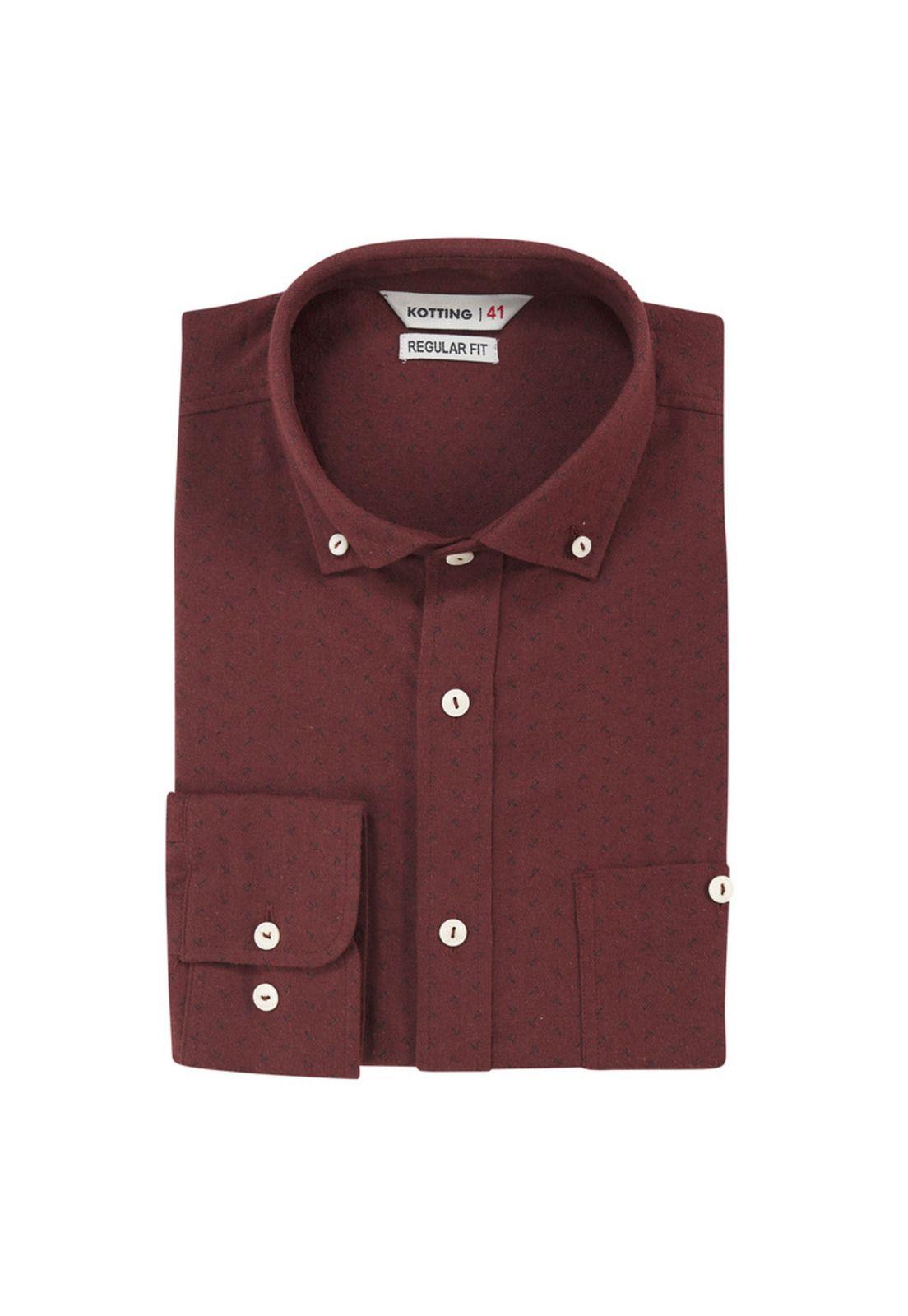 Camisa Manga Larga Franela Regular Fit Estampada-4