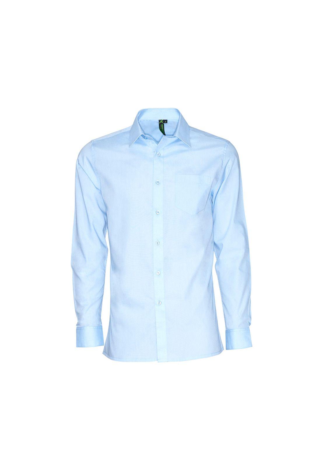 Camisa Escolar Slim Fit Celeste Niño-1