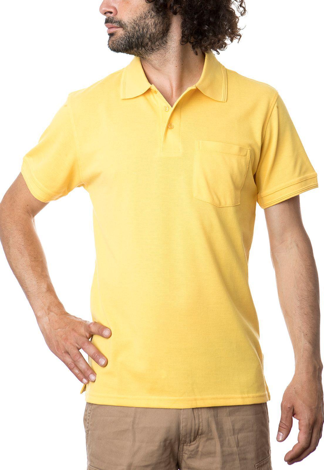 Polera Piqué Lisa Amarilla-2