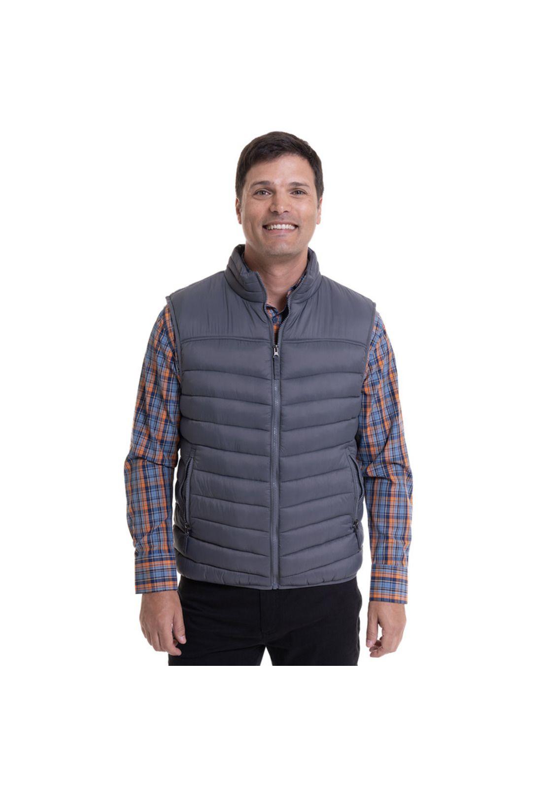 Parka Sin Mangas Gris Oscuro-0