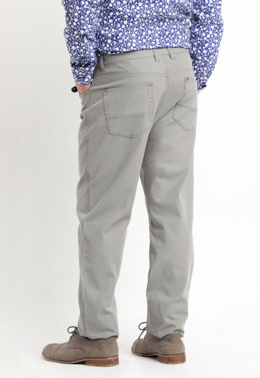 Pantalon Canvas 5 Bolsillos Spandex Gris-1