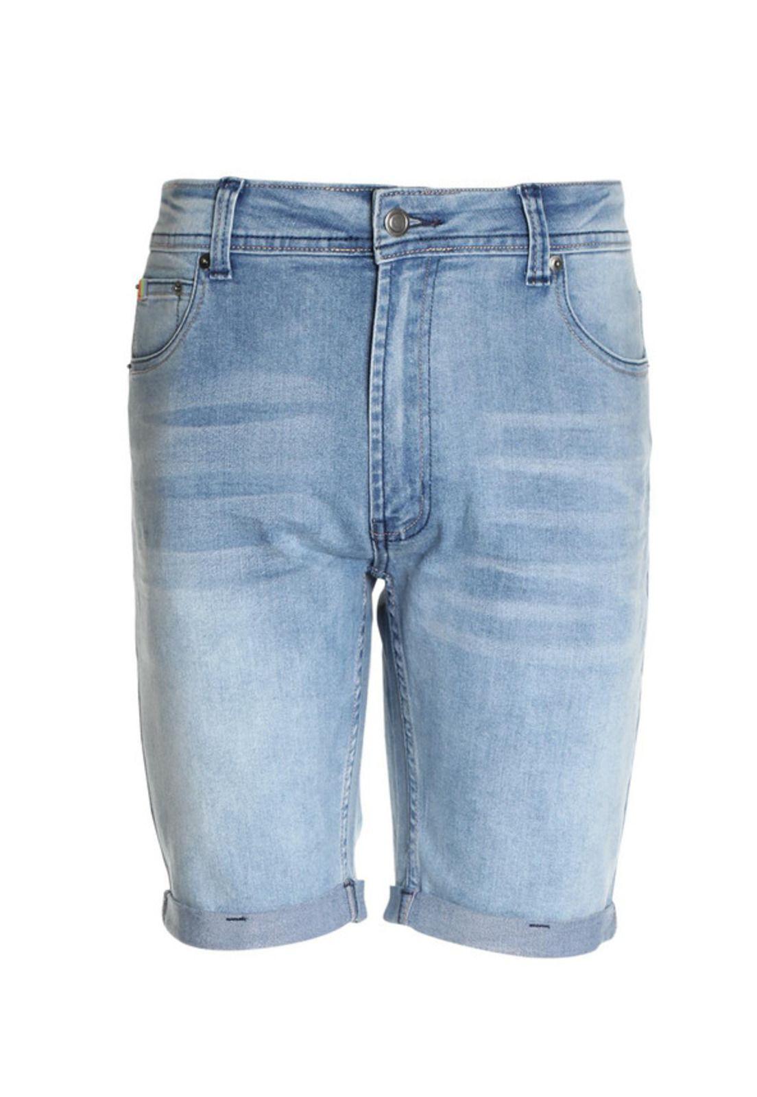 Bermuda Jeans Azul Claro Denim-3