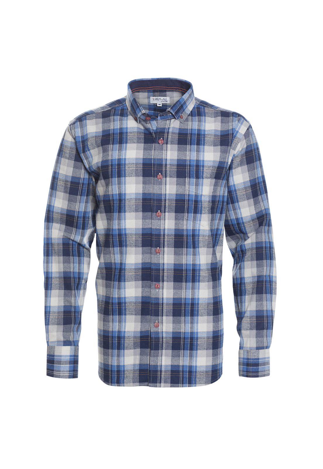 Camisa Manga Larga Franela Regular Fit-0