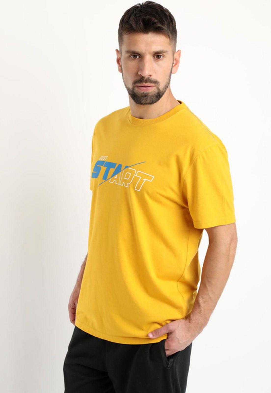 Polera Estampada Sport Amarillo-1