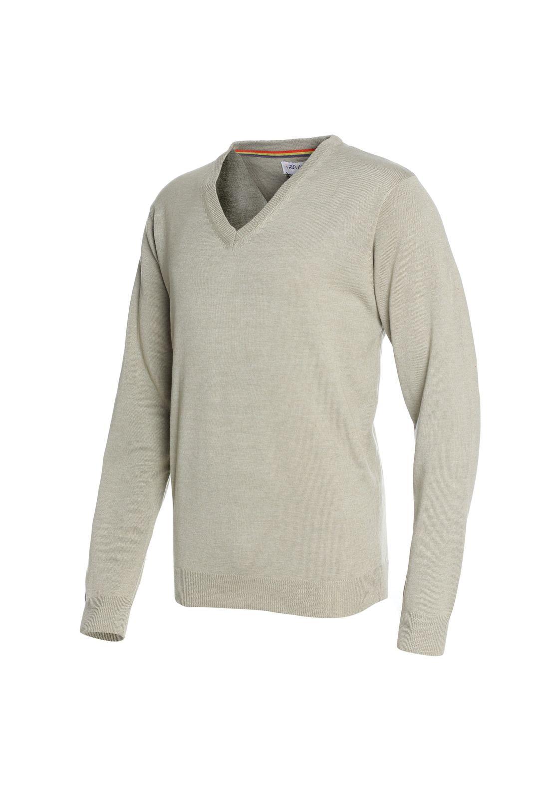 Sweater Cuello V Oliva claro-1