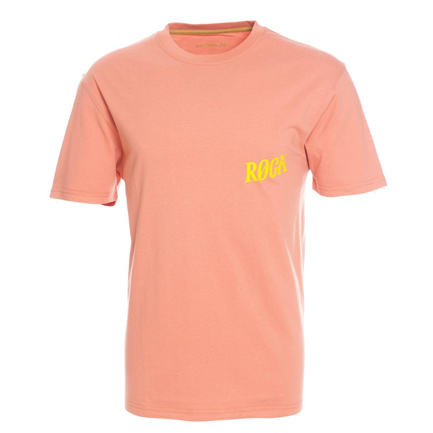 Polera Manga Corta Jersey Estampada Cuello Redondo Durazno-3