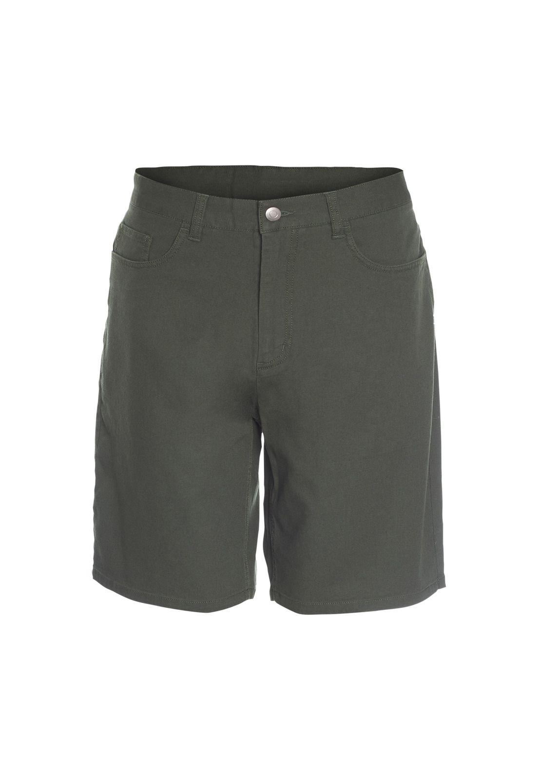 Bermuda Canvas Spandex Verde oscuro-0