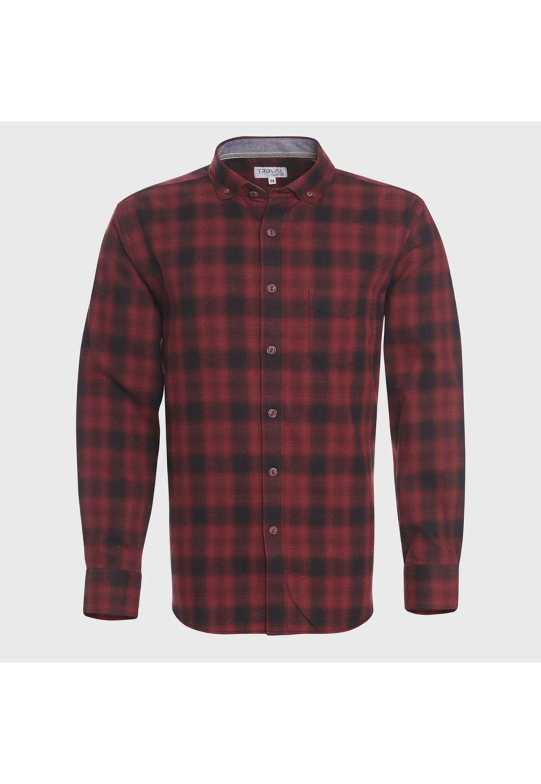 Camisa Manga Larga Franela Regular Fit-0