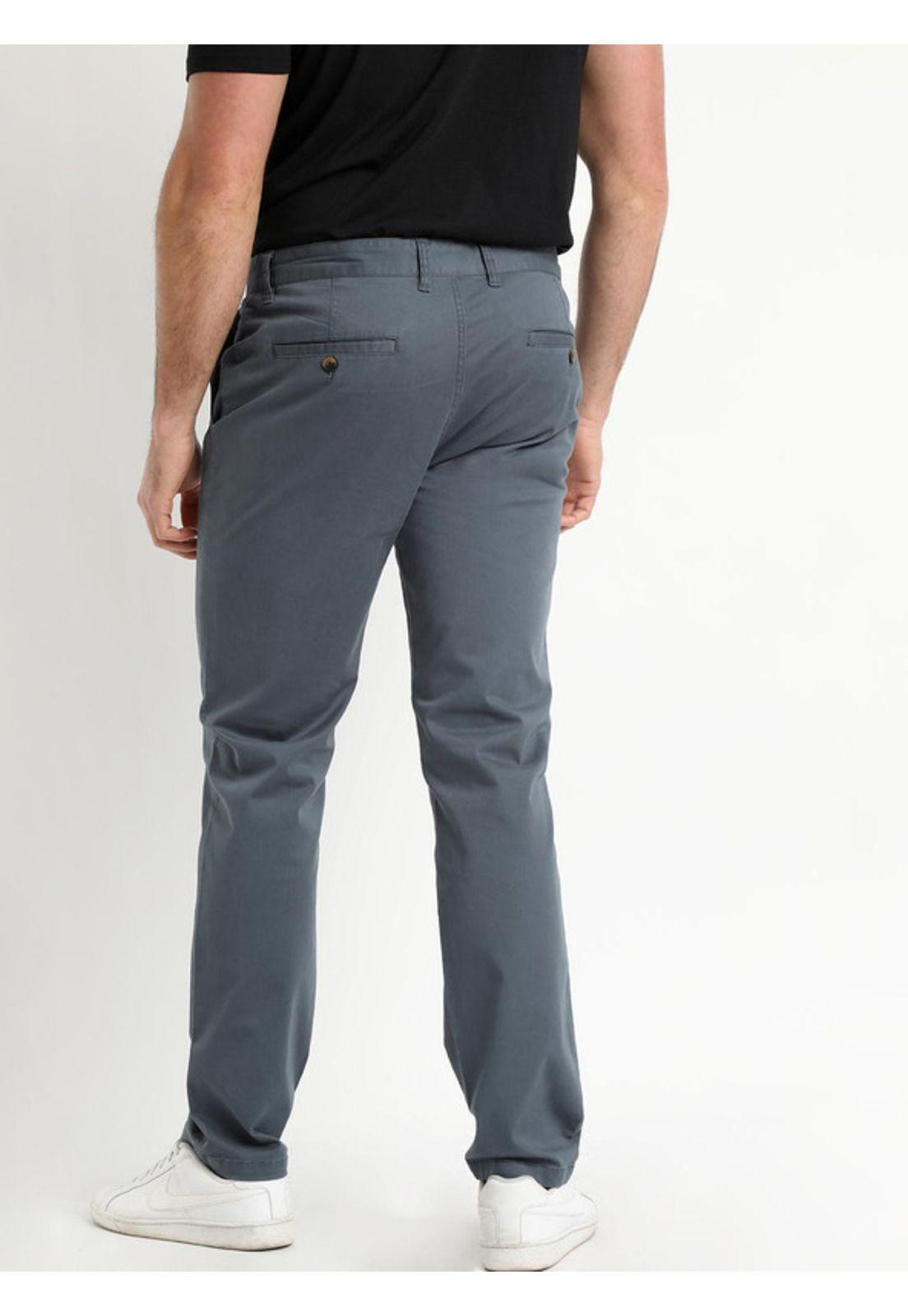 Pantalón Frente Plano Slim Fit Gris Medio-2