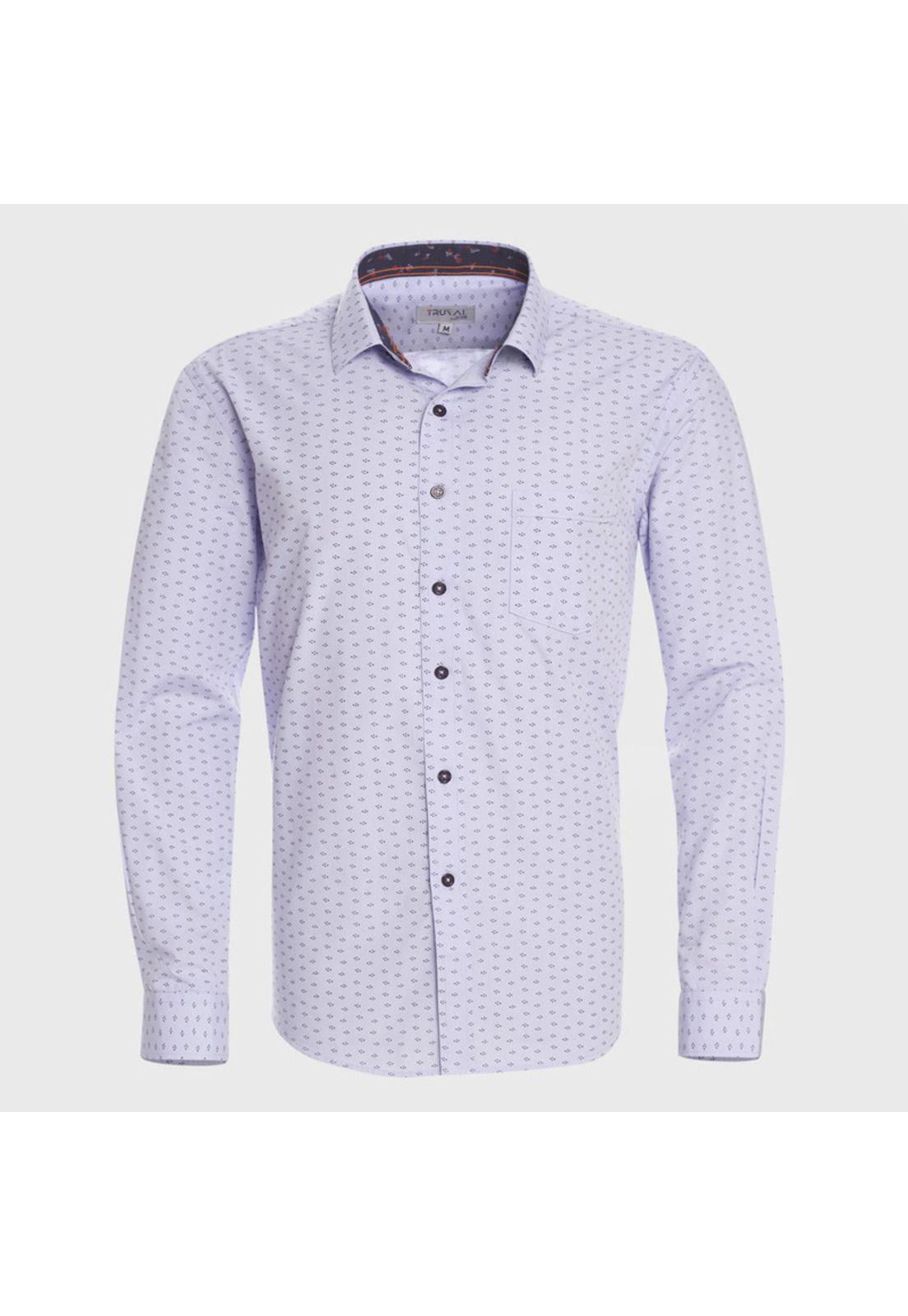 Camisa Manga Larga Estampada Diseños Clasico Slim Fit-0
