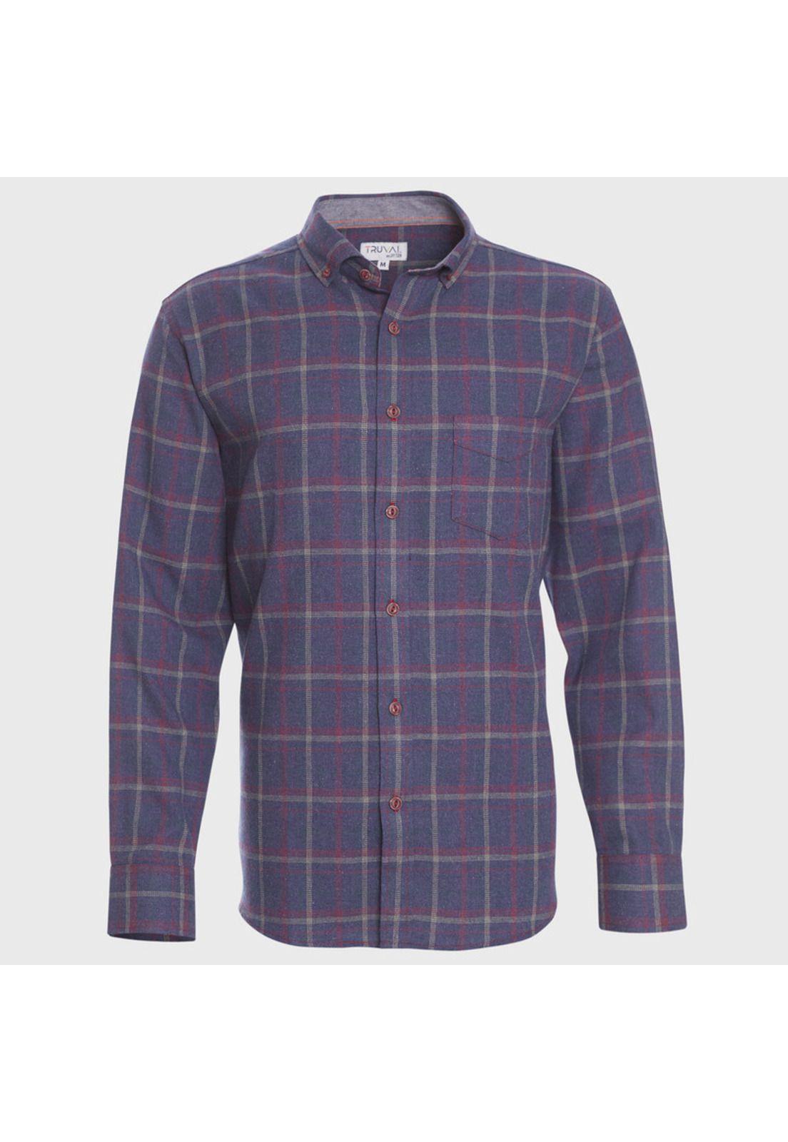 Camisa Manga Larga Franela Regular Fit-0