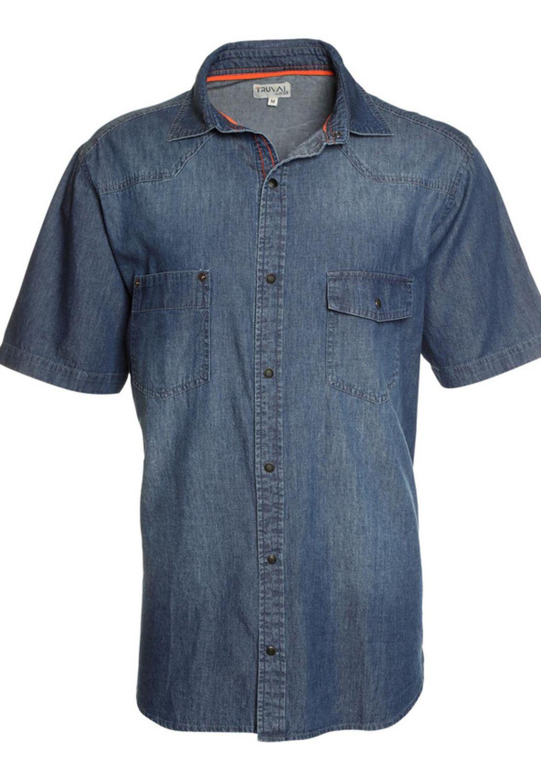 Camisa Demin mc Azul Demin-3