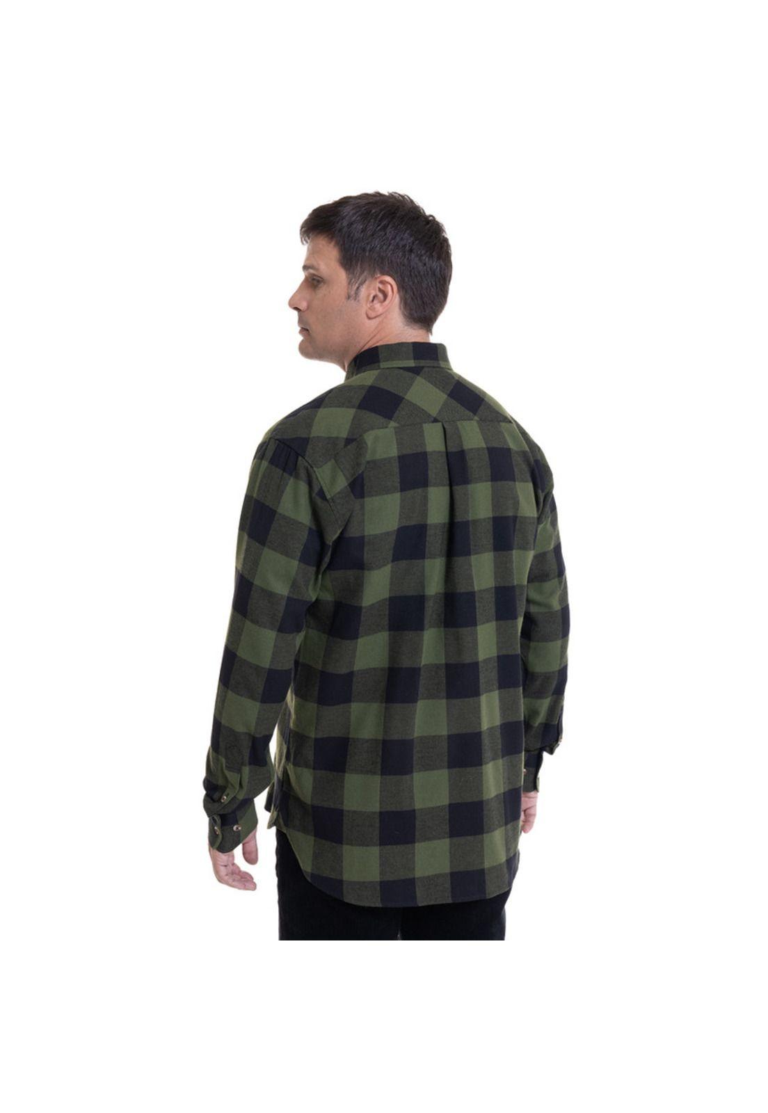 Camisa Villela Fantasía Verde Musgo-1