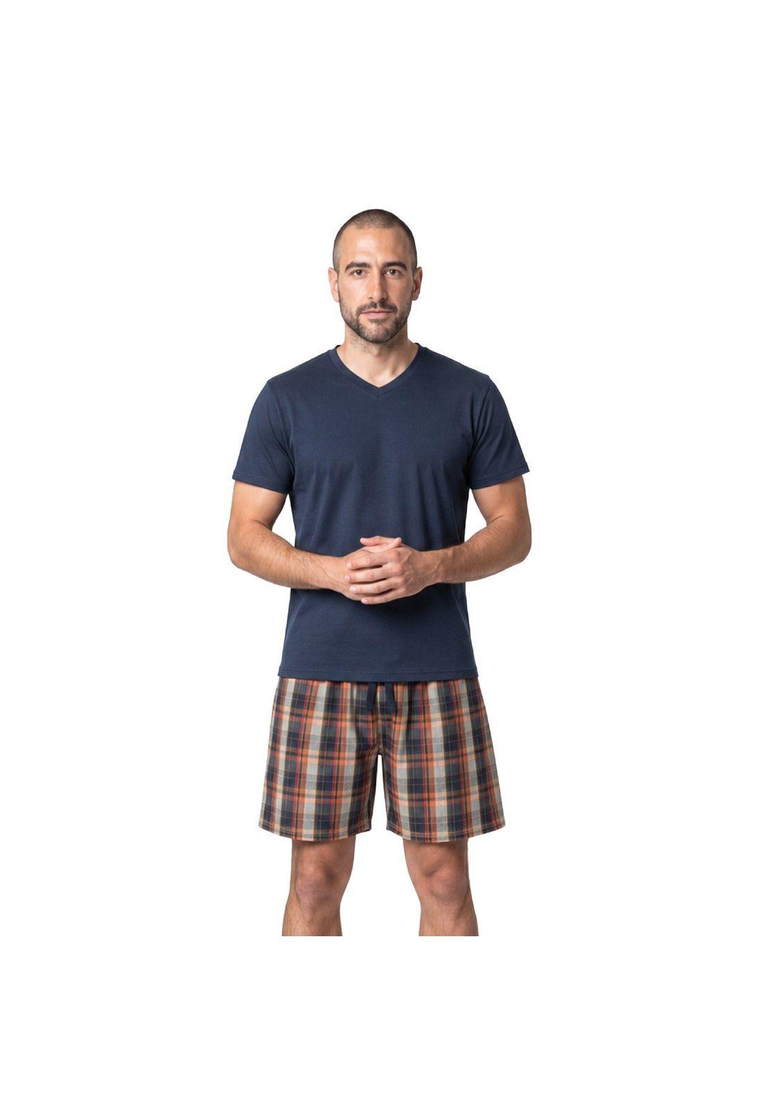 Pijama Clasico Corto Hombre-0