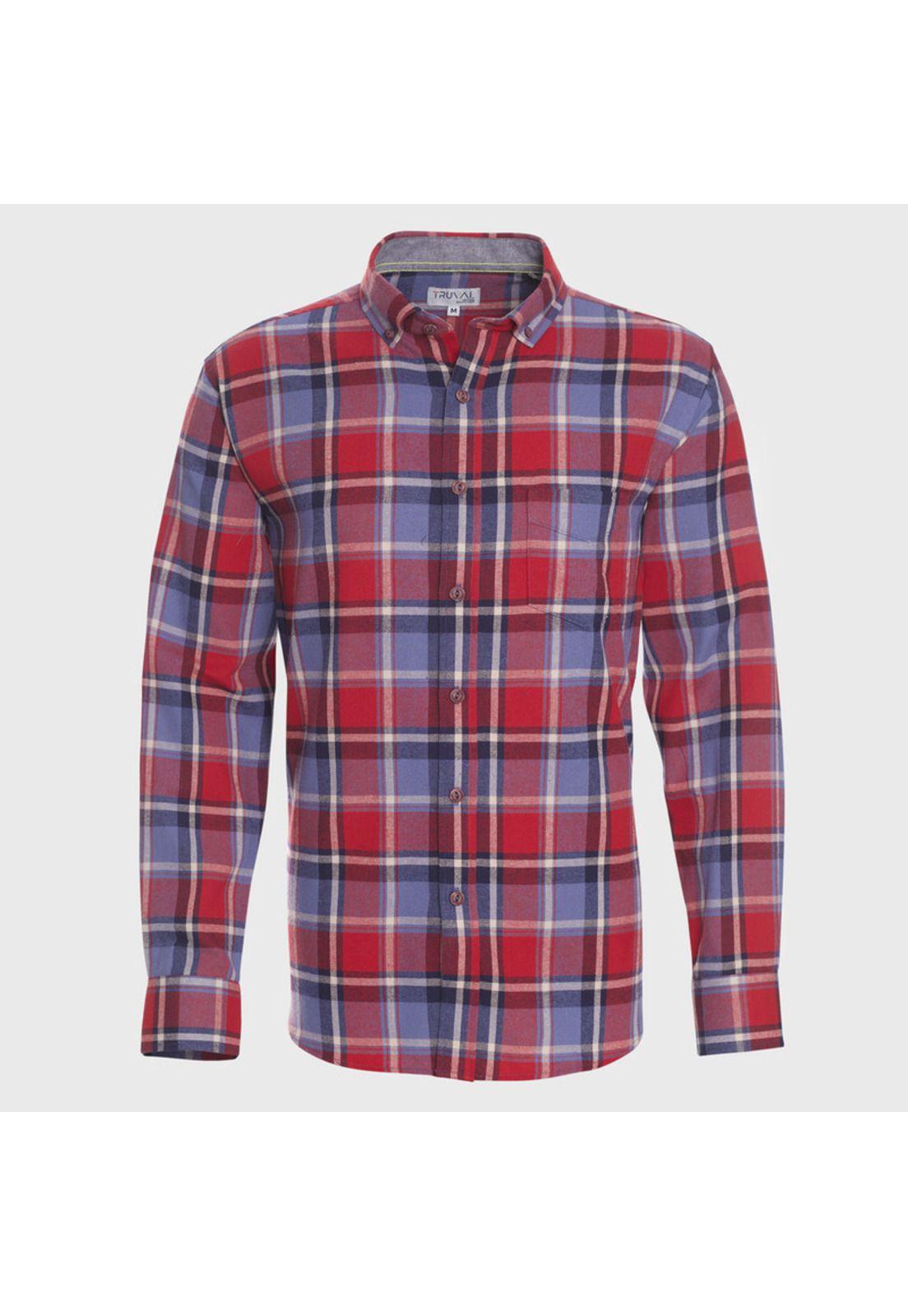 Camisa Manga Larga Franela Regular Fit-0