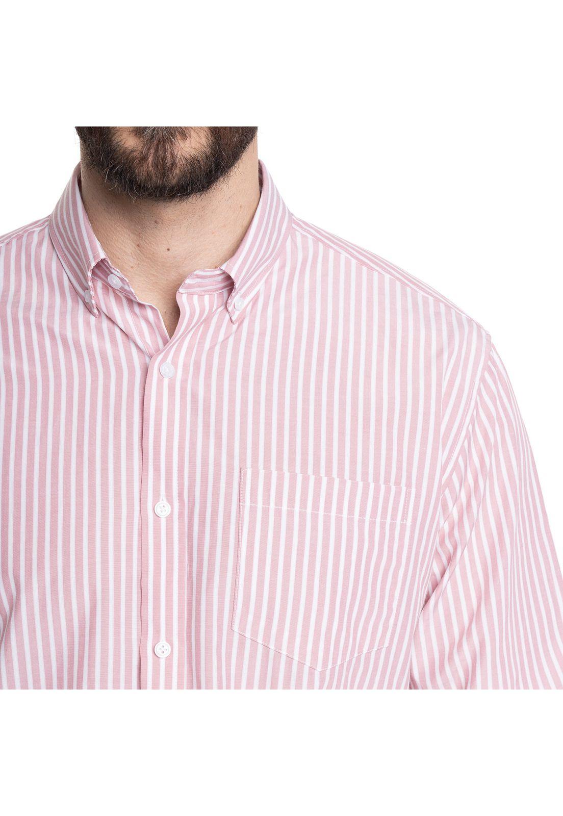 CAMISA HOMBRE LISTADA PREMIUM CUELLO SEMI ITALIANO-2