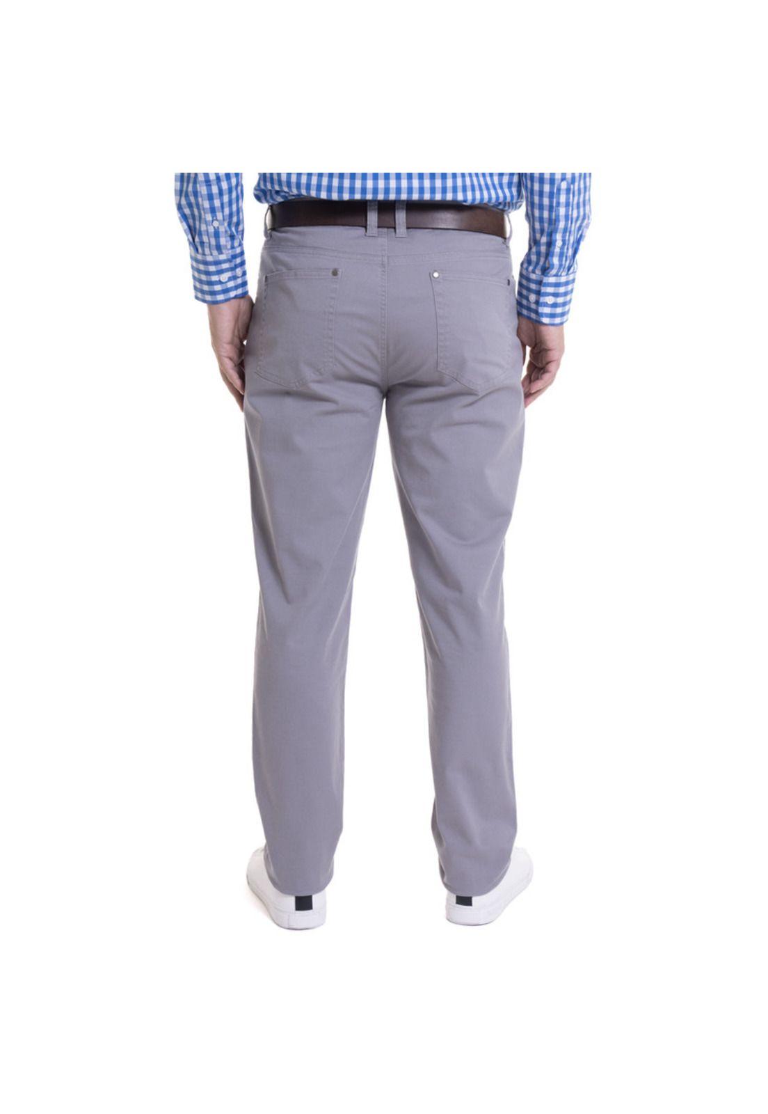 Pantalón 5 Bolsillos Spandex Gris Claro-1