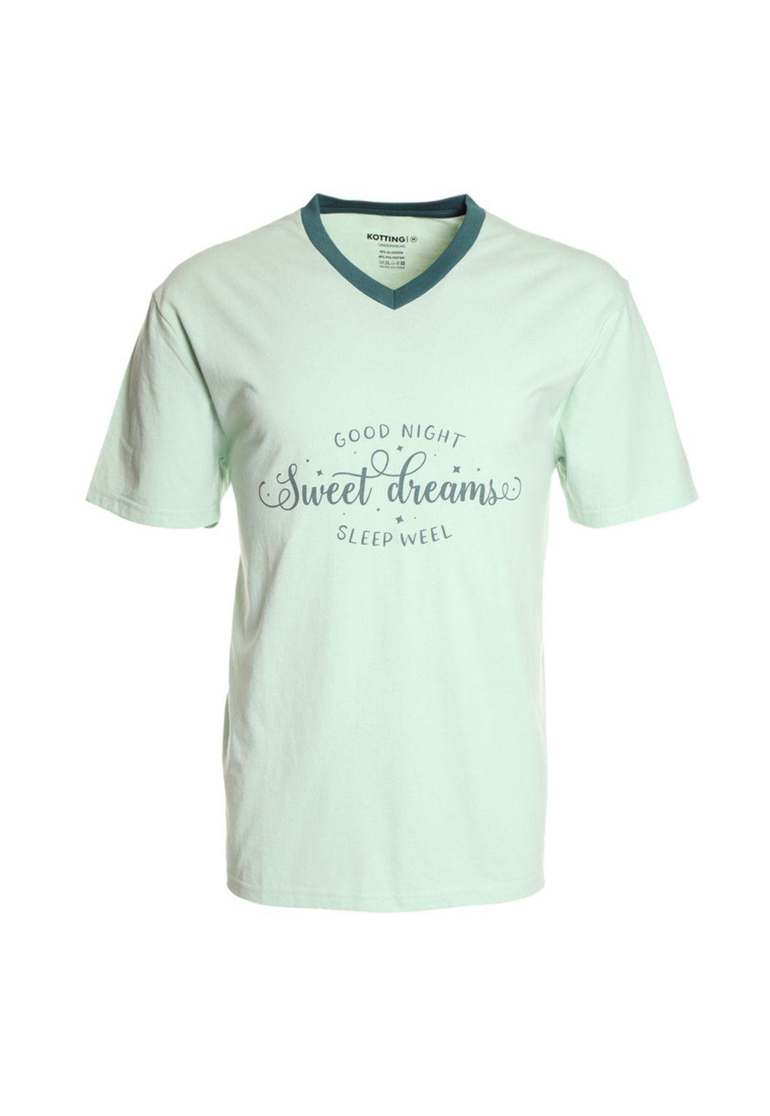 Pijama Jersey Estampado Verde claro-3