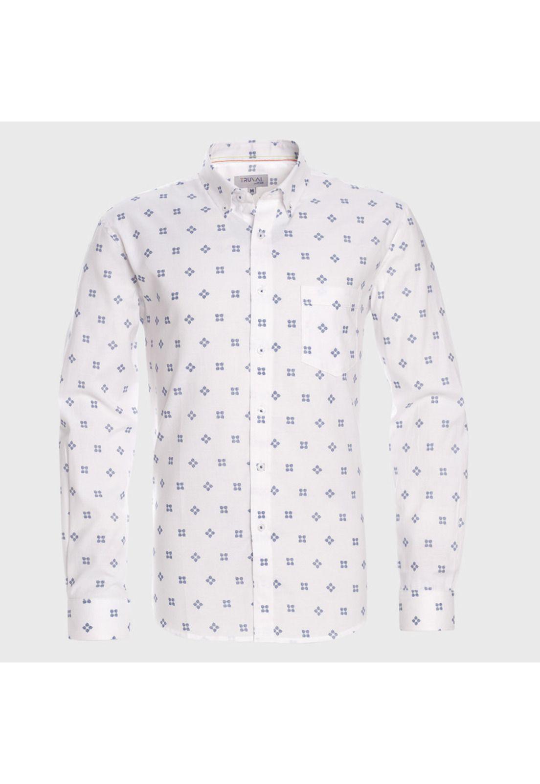 Camisa Manga Larga Oxford Estampada Slim Fit-0