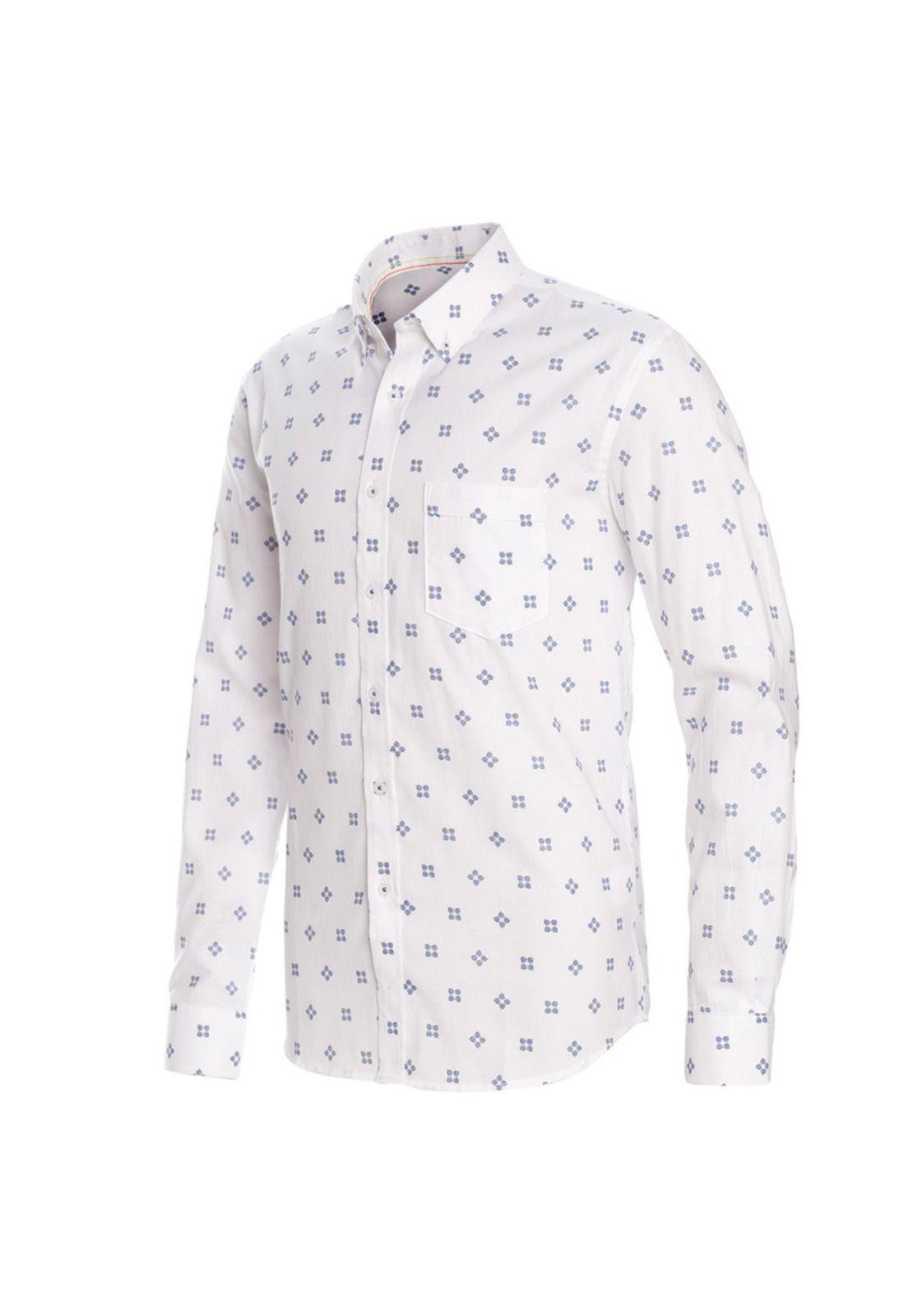 Camisa Manga Larga Oxford Estampada Slim Fit-1