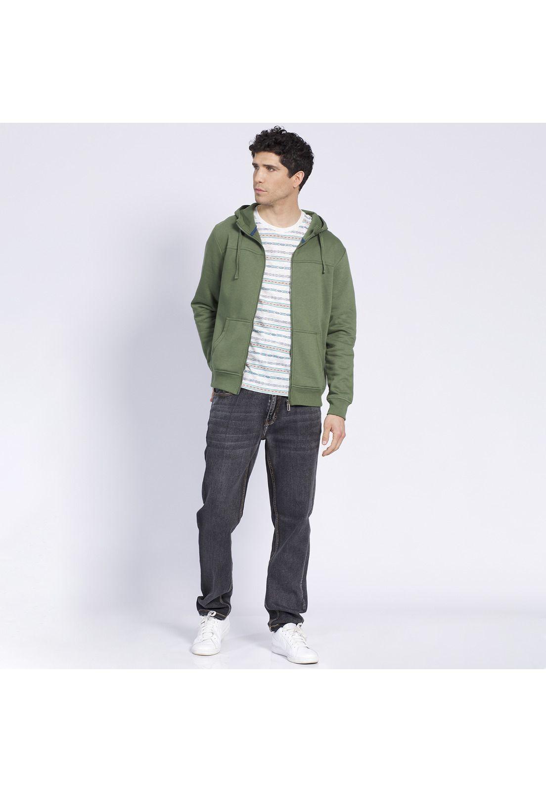 Polerón Hoodie Con Capucha Verde musgo-2
