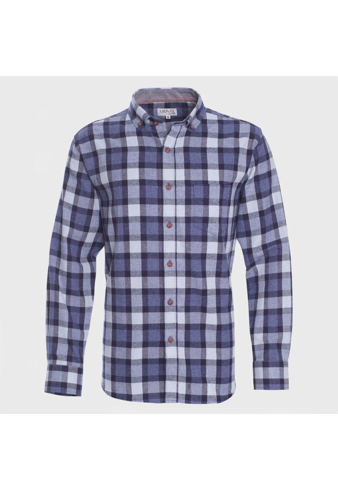 Camisa Manga Larga Franela Regular Fit-0