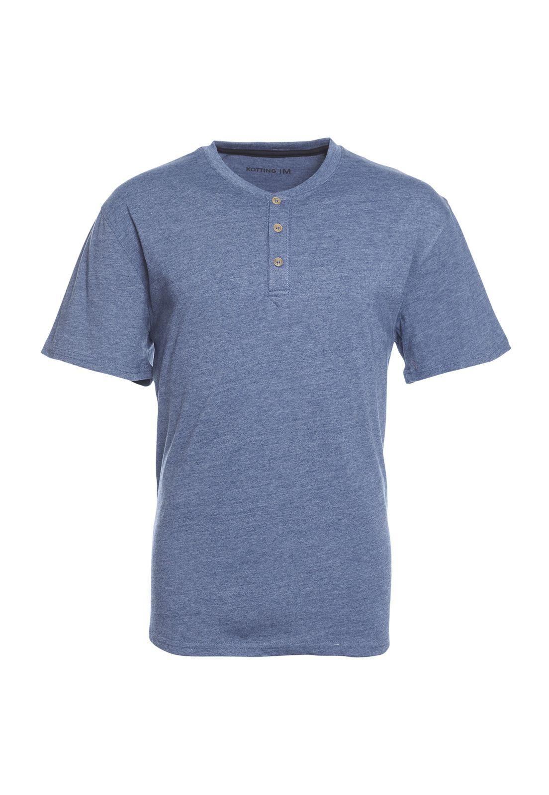 Polera Manga Corta Jersey Botónes Celeste-3