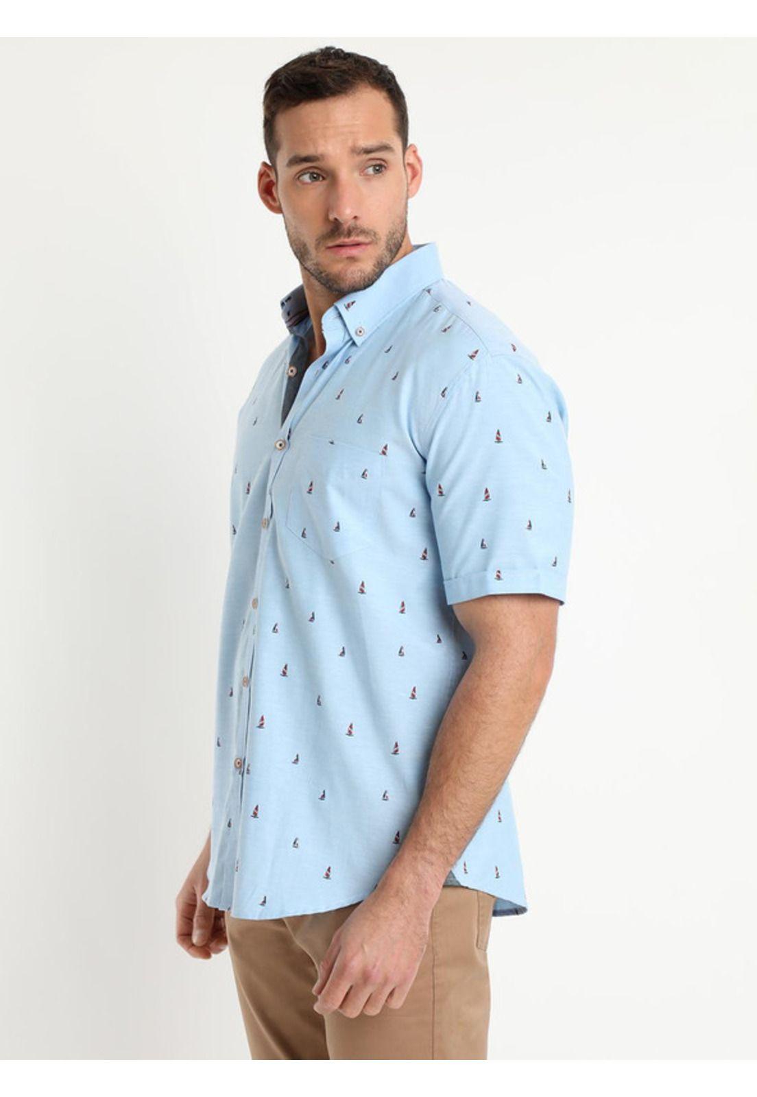 Camisa Oxford Estampada Calipso-2