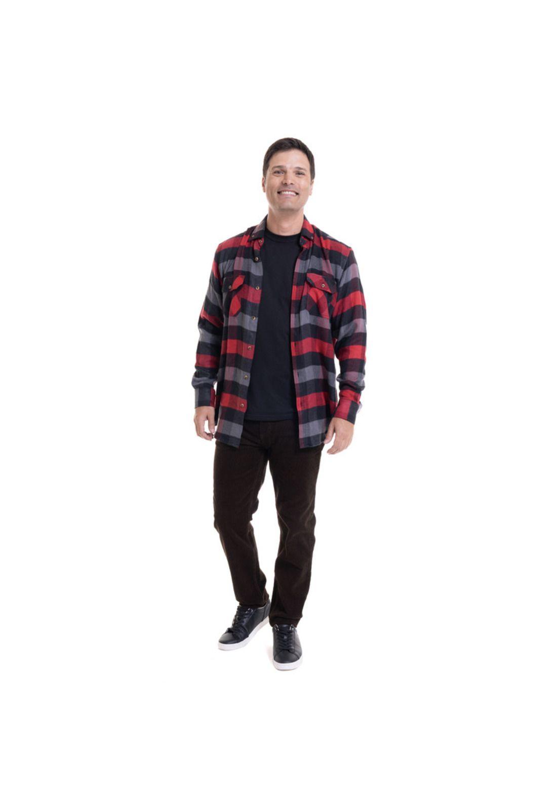 Camisa Leñadora Rojo-2