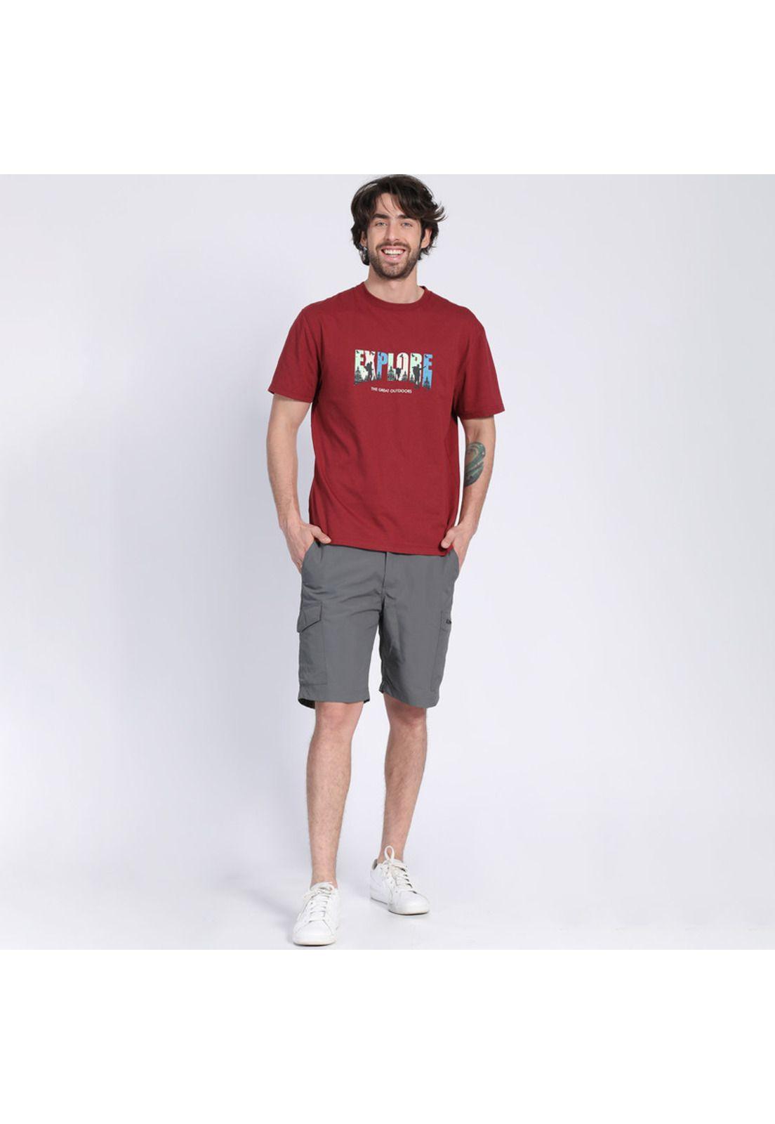 Polera Manga Corta Con Malla Rojo-0