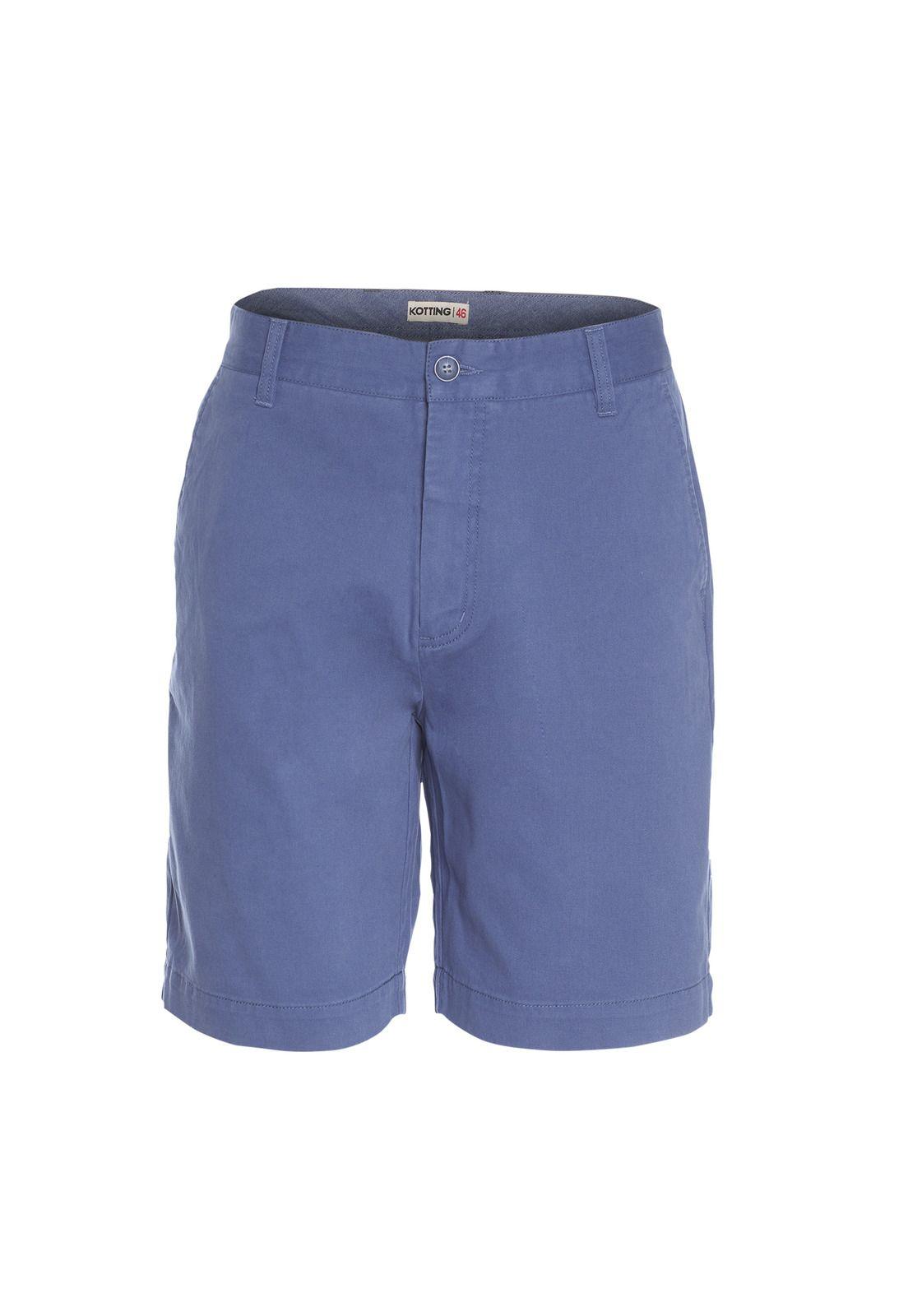 Bermuda Spandex Gabardina Azul-0