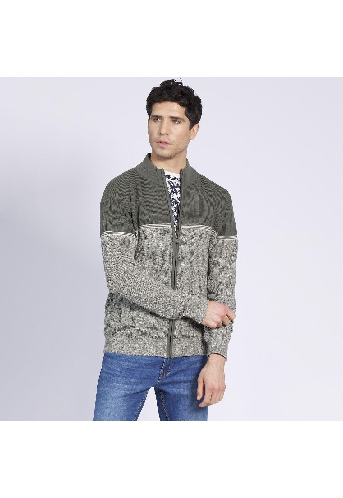 Sweater Full Zipper Gris-2