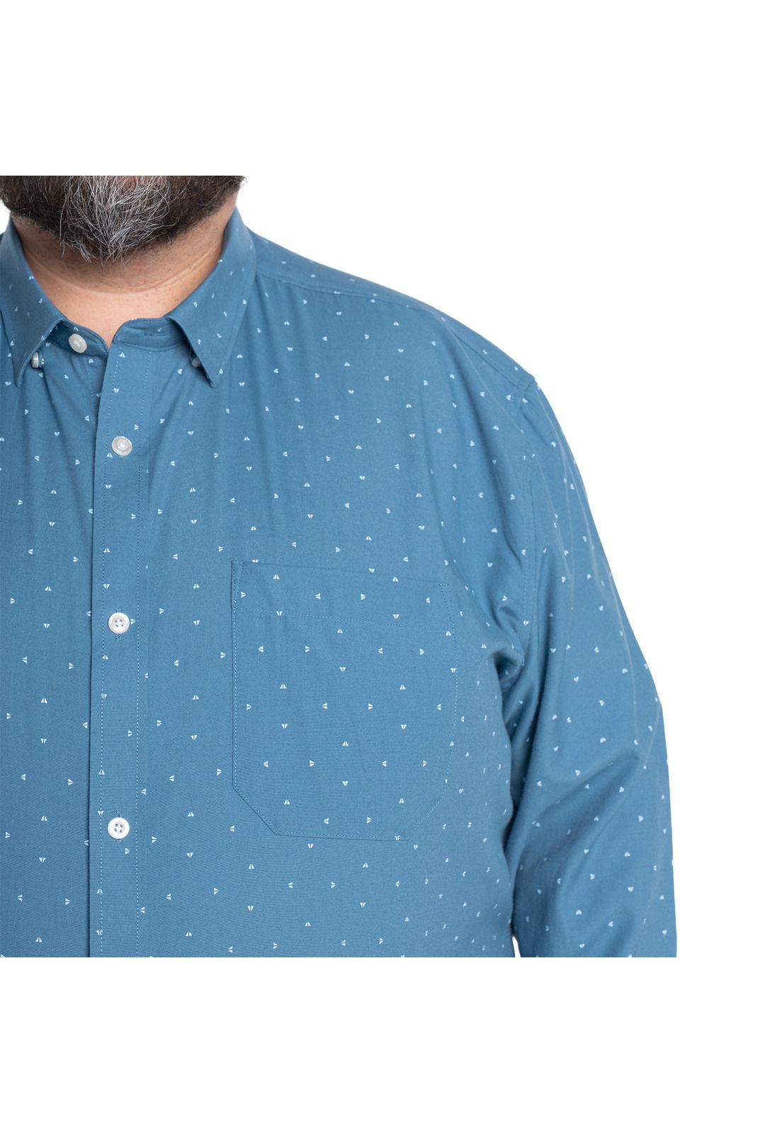 Camisa Manga Larga Estampada Hombre-2