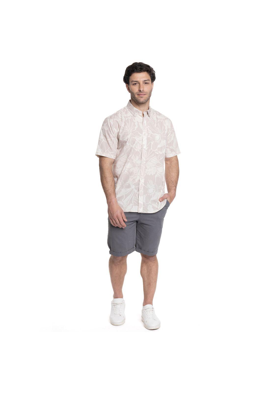 CAMISA HOMBRE MANGA CORTA ESTAMPADA GUAYABERA-3