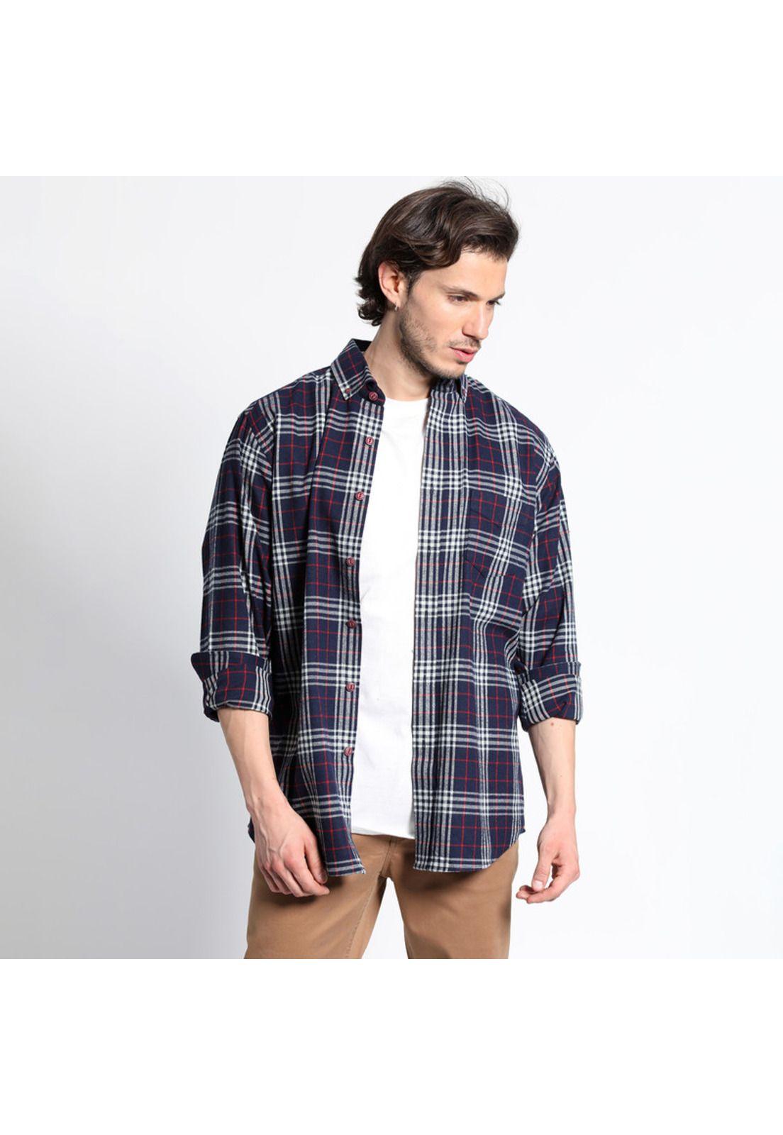 Camisa Manga Larga Franela Regular Fit-1
