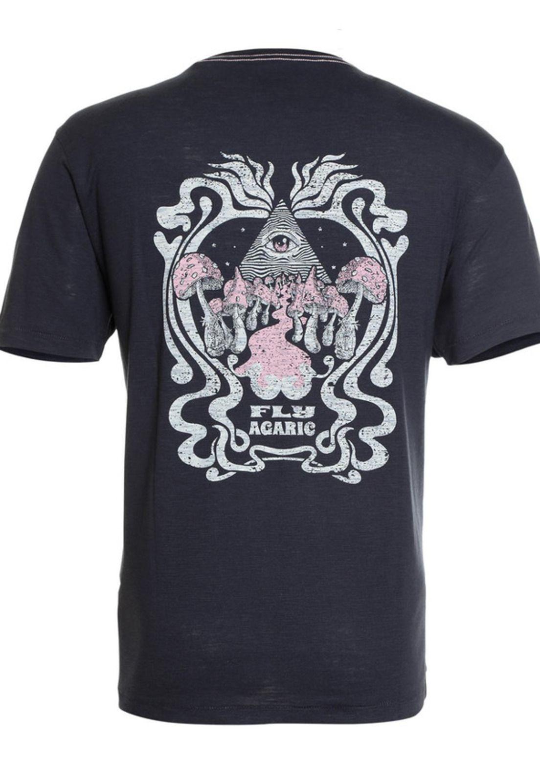 Polera Manga Corta Cuello Redondo Print Gris Oscuro-4