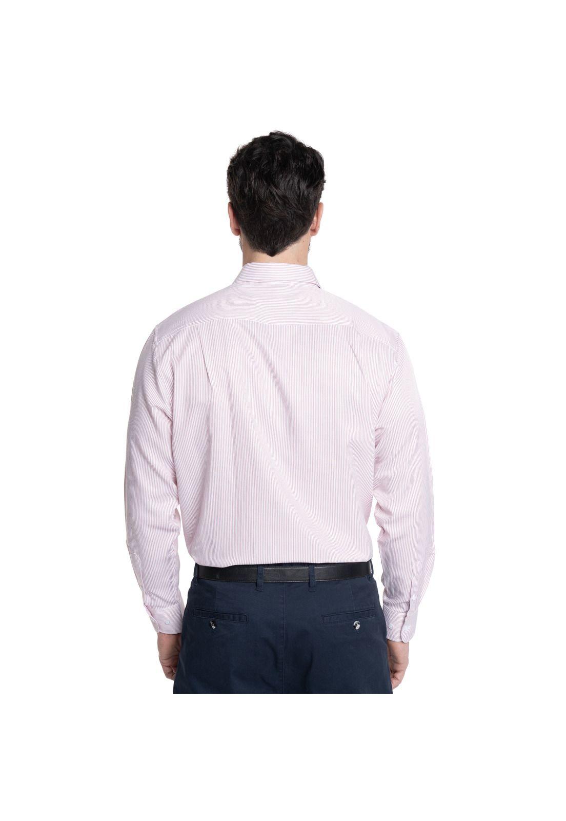 CAMISA HOMBRE LISTADA CLÁSICA CUELLO SEMI ITALIANO-1
