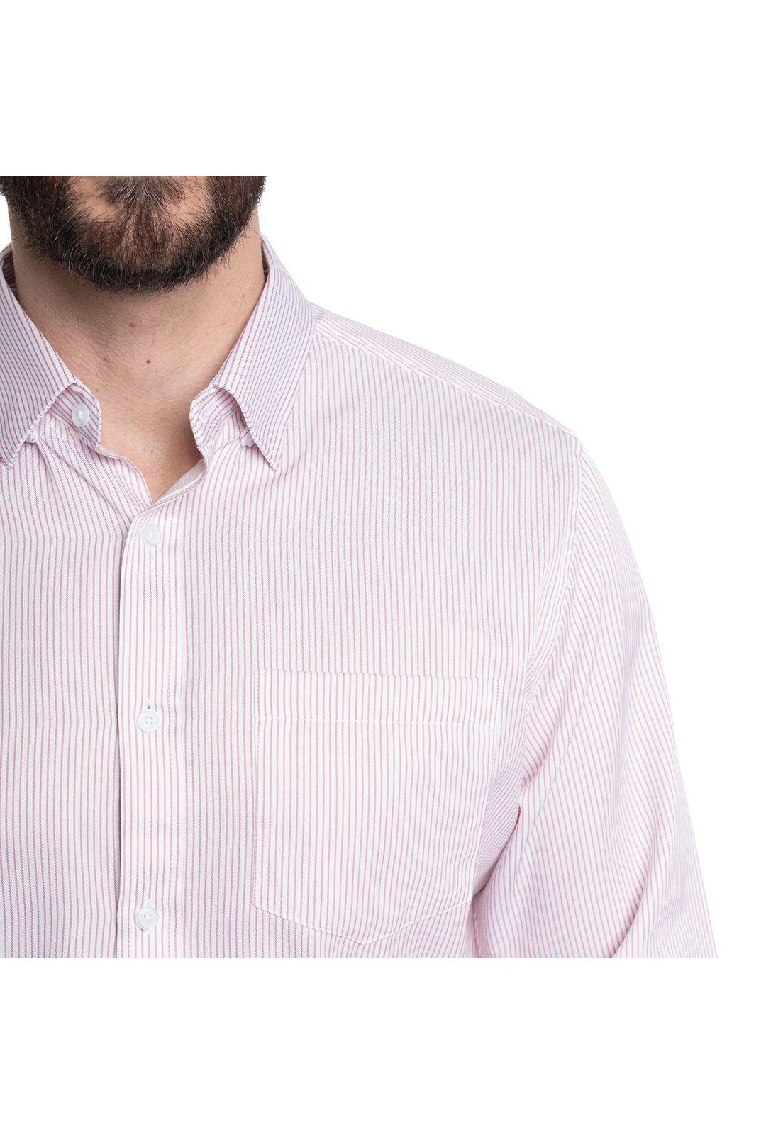 CAMISA HOMBRE LISTADA CLÁSICA CUELLO SEMI ITALIANO-2