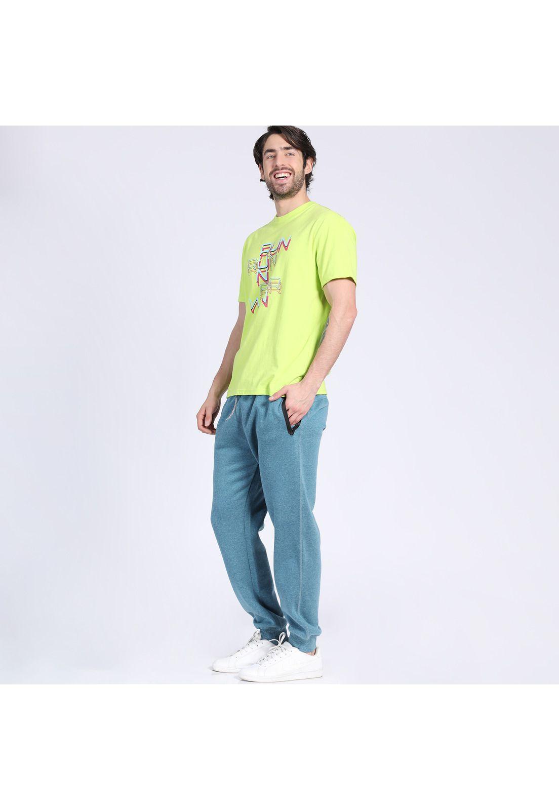 Polera Manga Corta Estampado Sport Limón-2