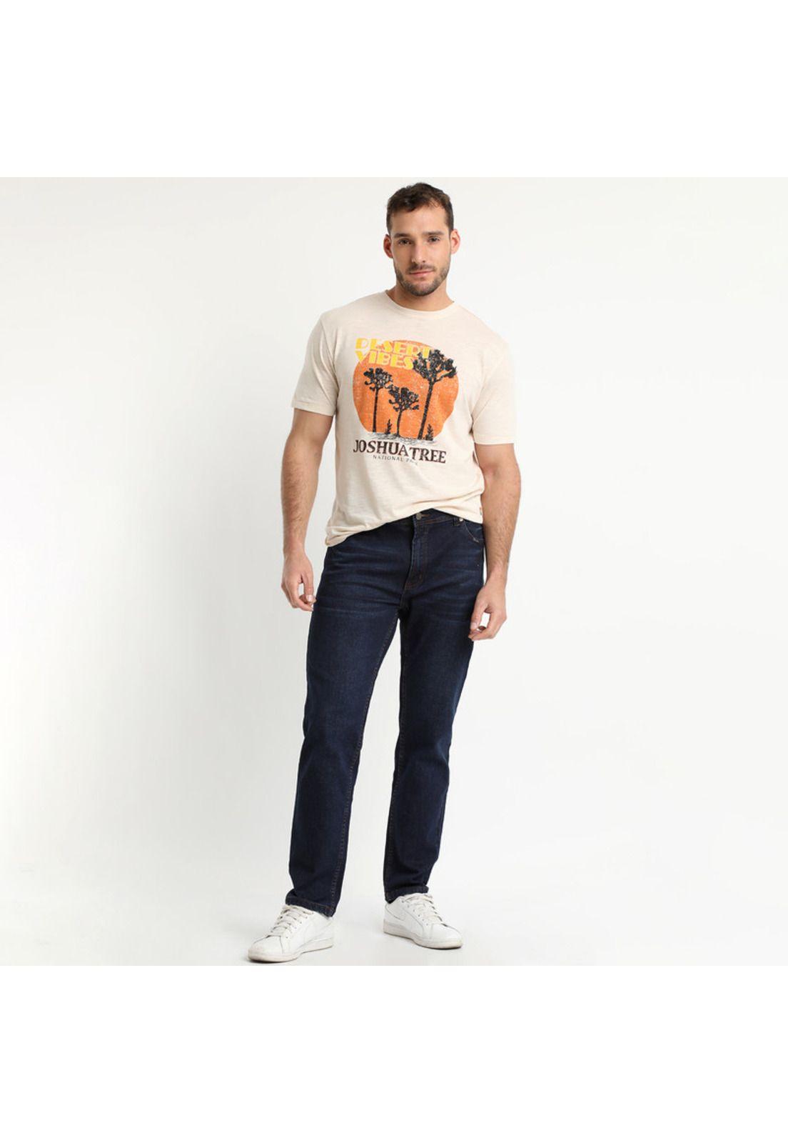 Jeans Tendencia Slim Fit Azul Marino-0