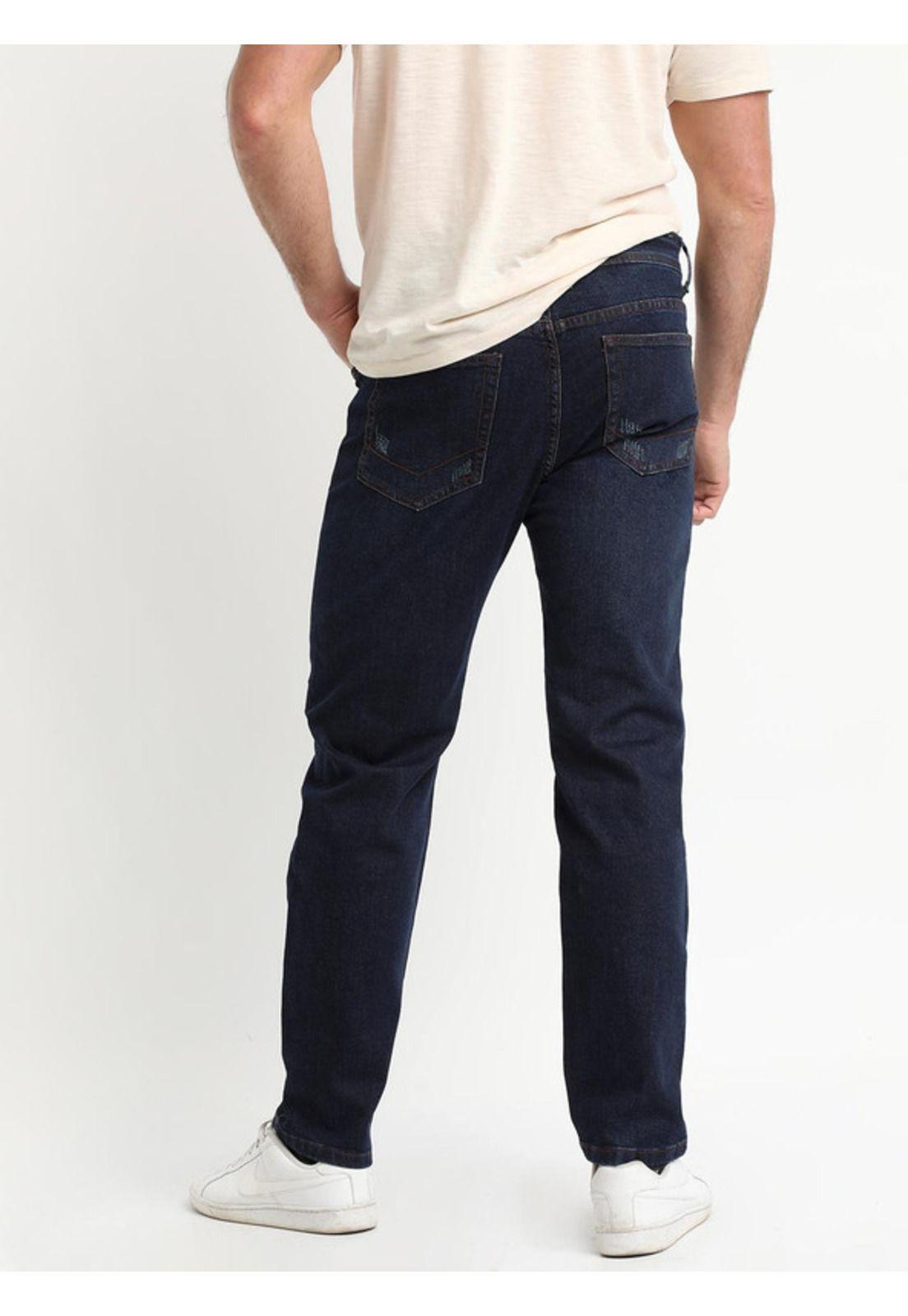 Jeans Tendencia Slim Fit Azul Marino-2