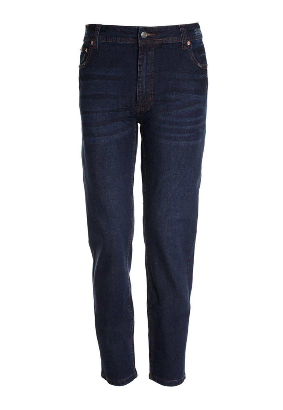 Jeans Tendencia Slim Fit Azul Marino-3