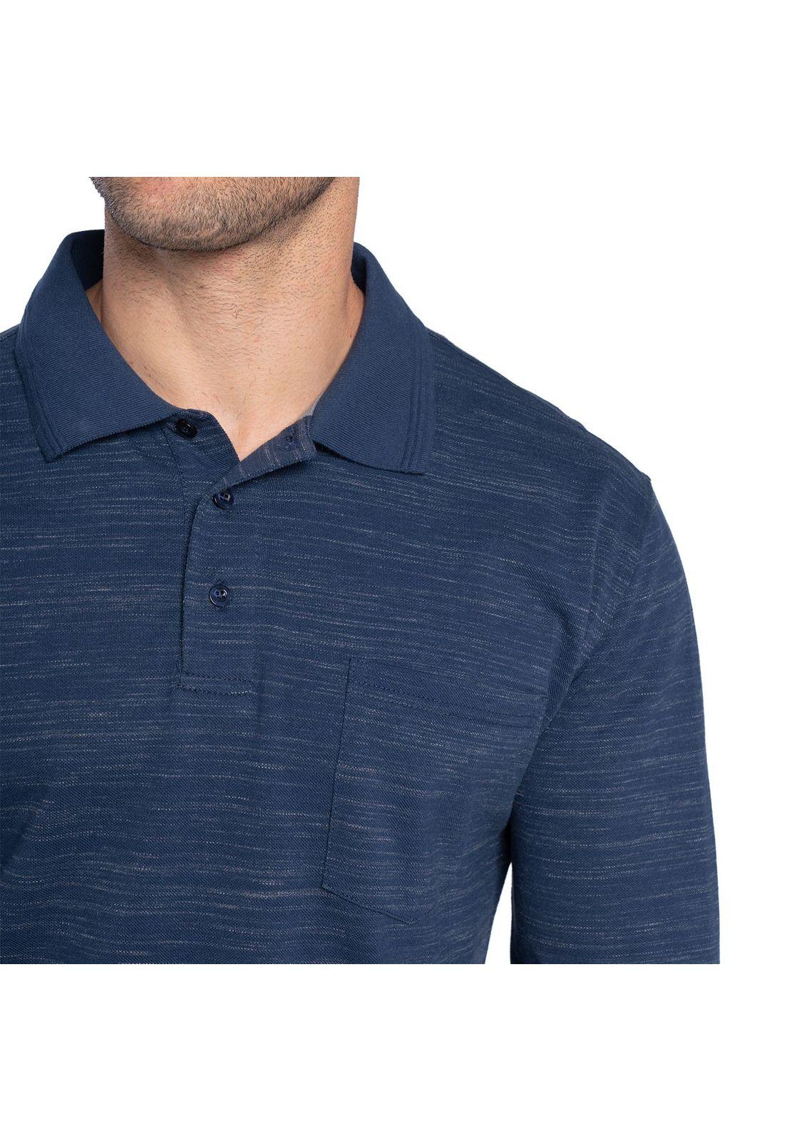 Polera Manga Larga Piqué Hombre-3