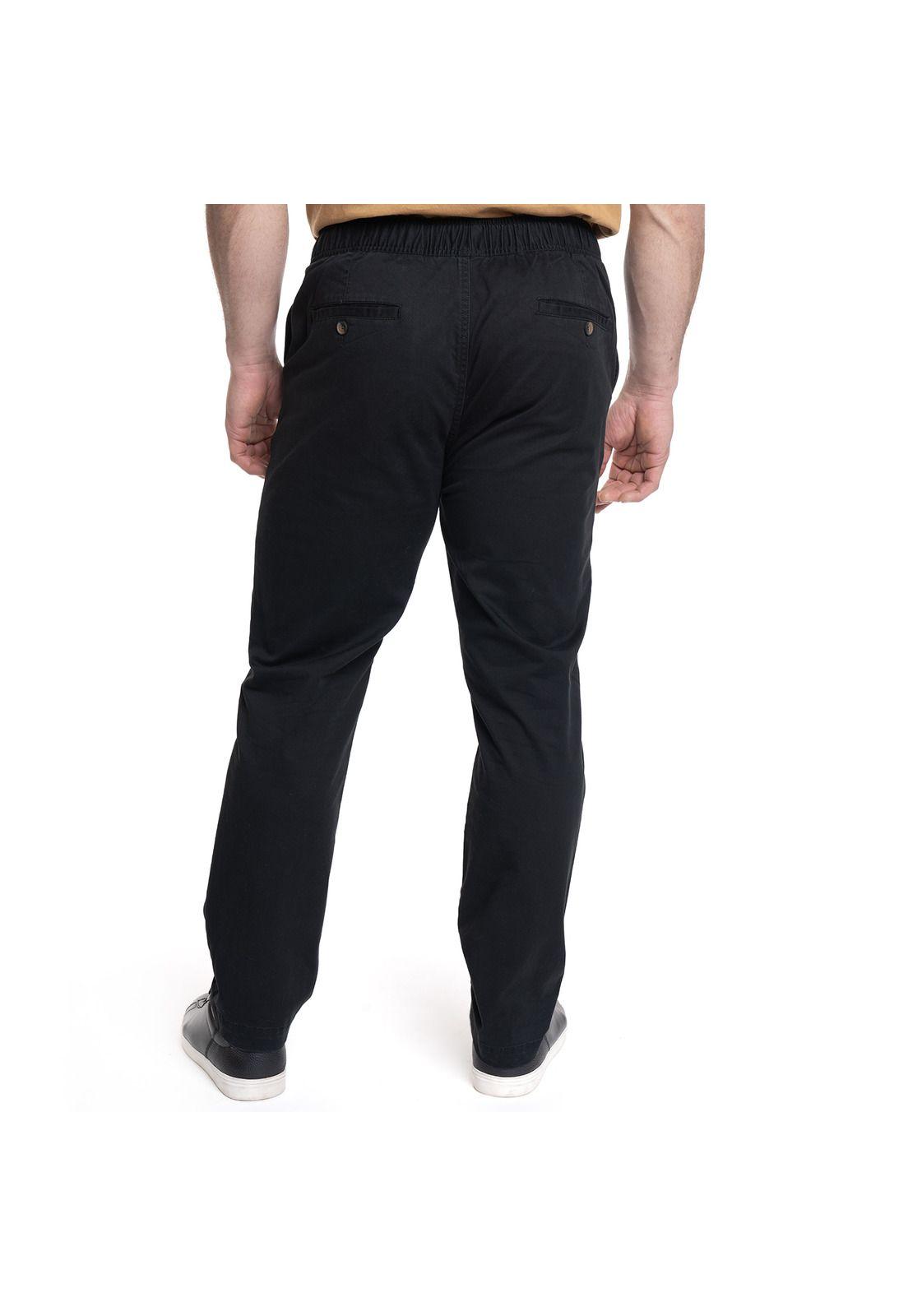 PANTALÓN HOMBRE JOGGER FRENTE PLANO PRETINA ELASTICADA-1
