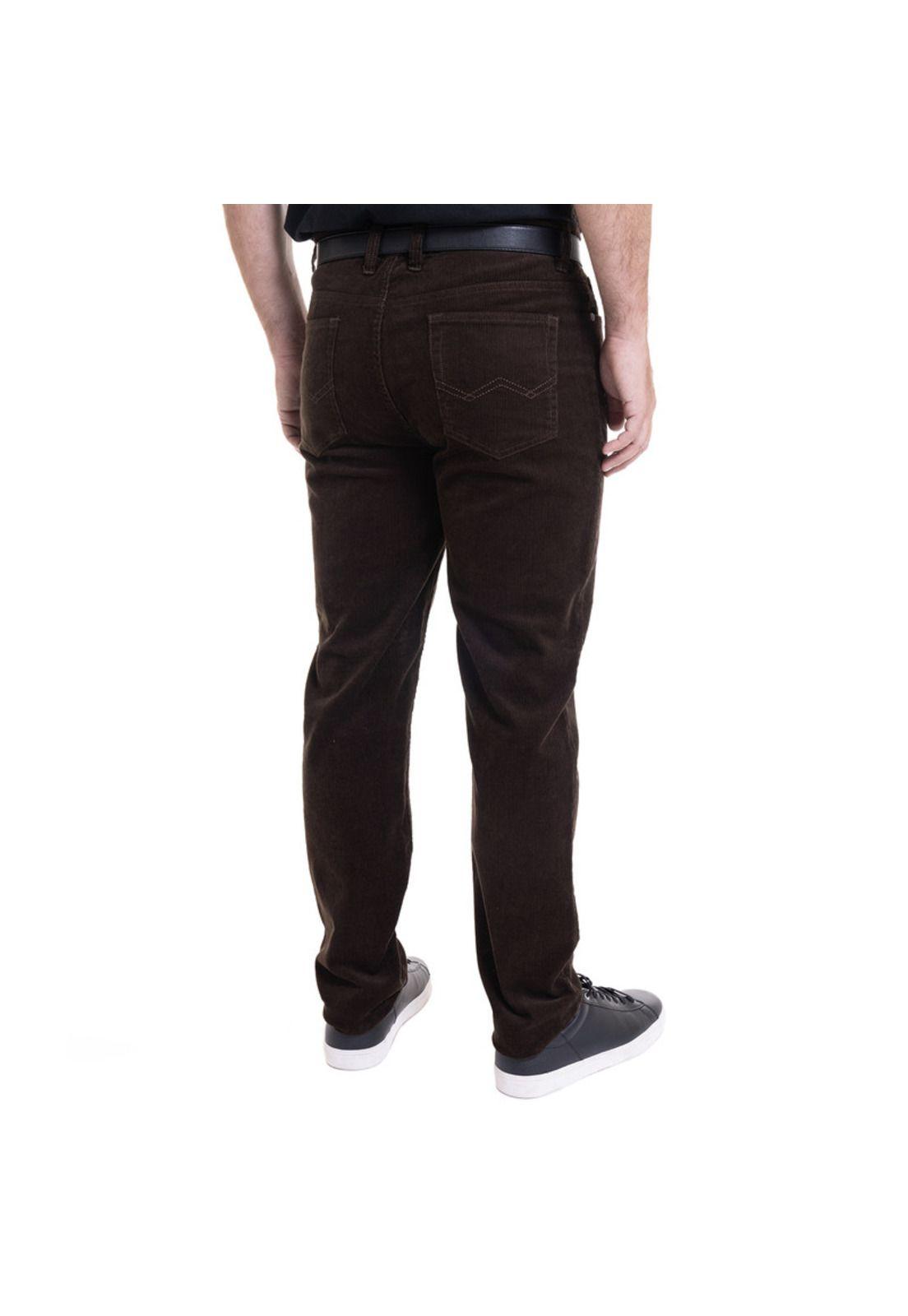 Pantalón Cotelé Café Oscuro-1
