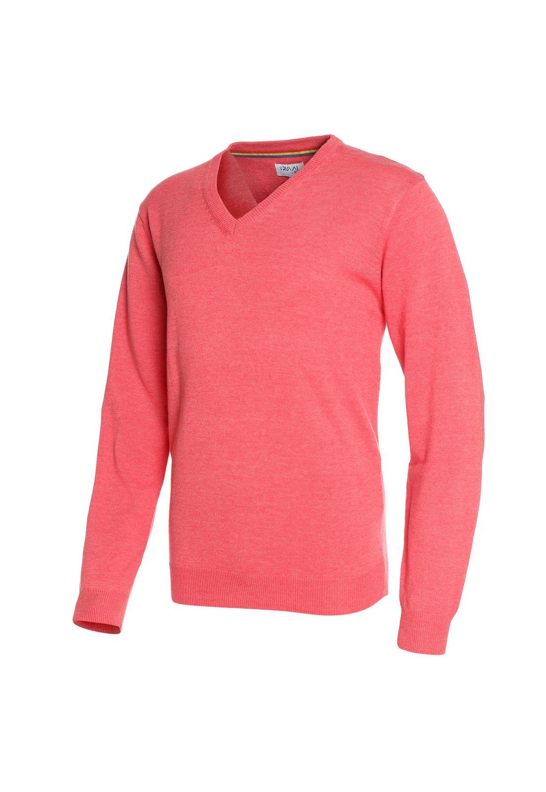 Sweater Cuello V Rojo-1