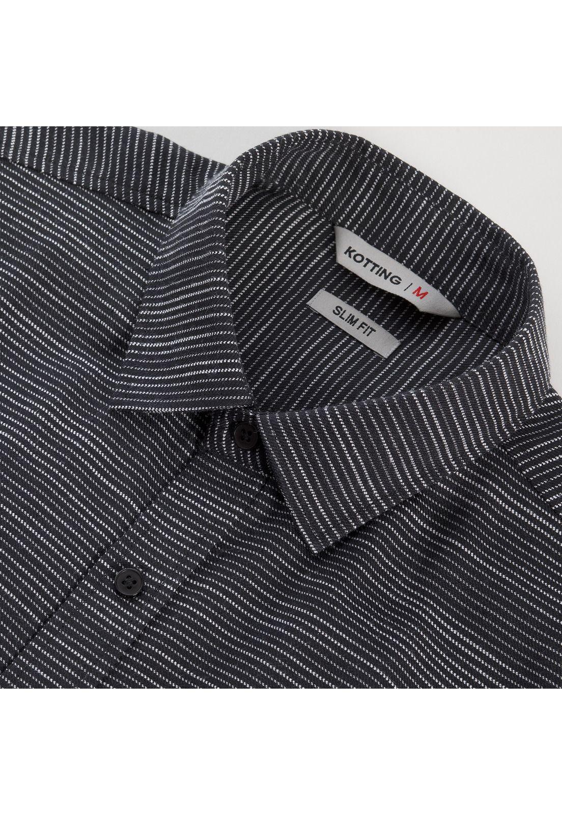 Camisa Manga Corta Dobby Sport Negro-3