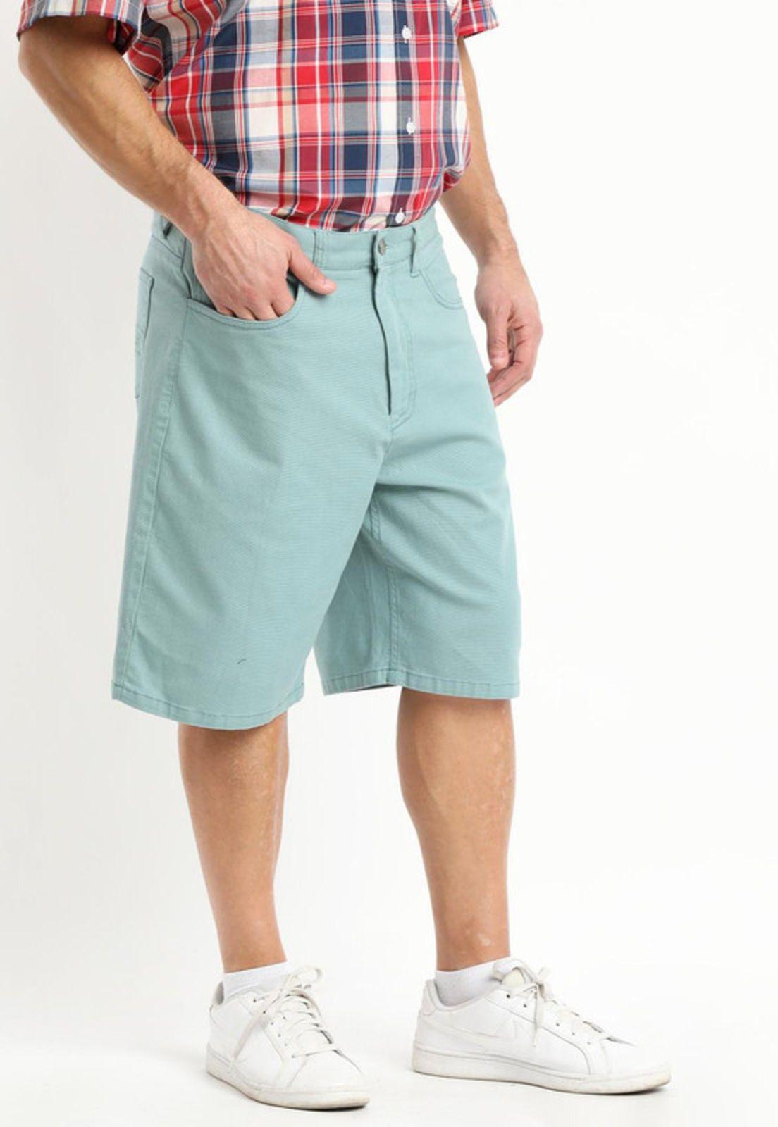 Bermuda Canvas Spandex Verde Claro-0