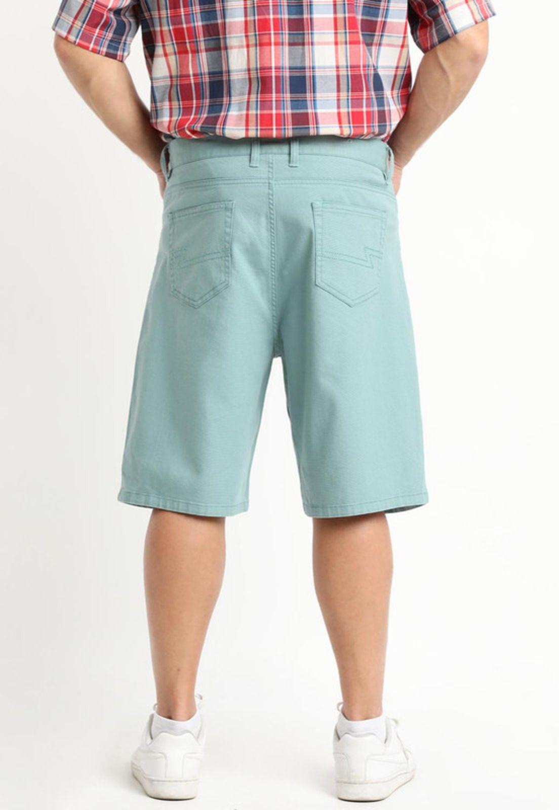 Bermuda Canvas Spandex Verde Claro-1